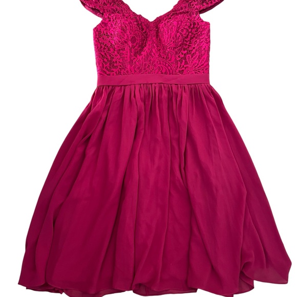 JJs House Red Midi Chiffon Dress - Picture 5 of 8